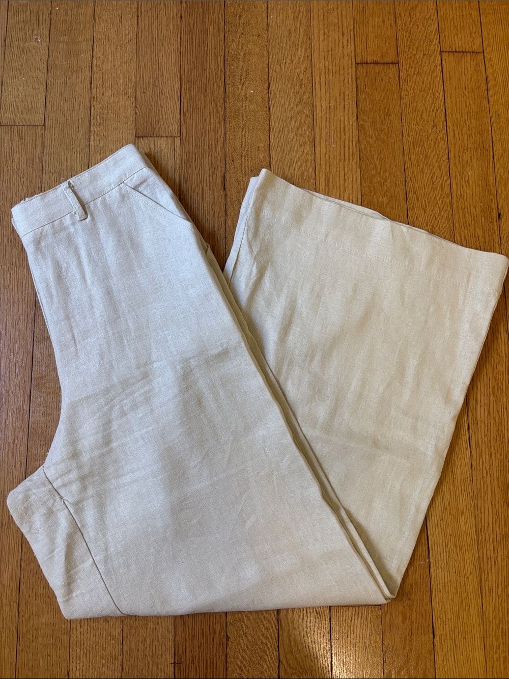 Casual Linen Pants in Light Beige